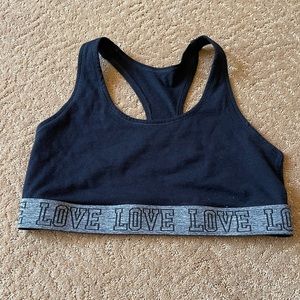 EUC Black Sports bra in Large